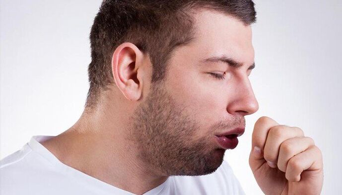 cough as a symptom of the presence of parasites