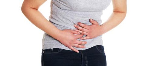 abdominal pain caused by parasites