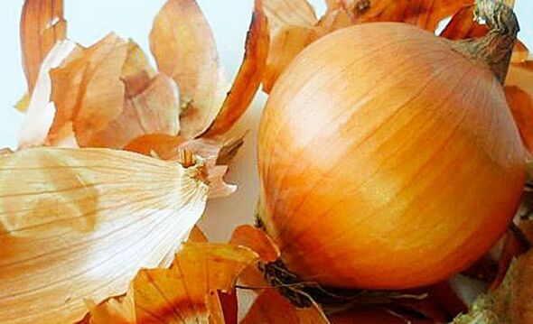 Onion peel against parasites